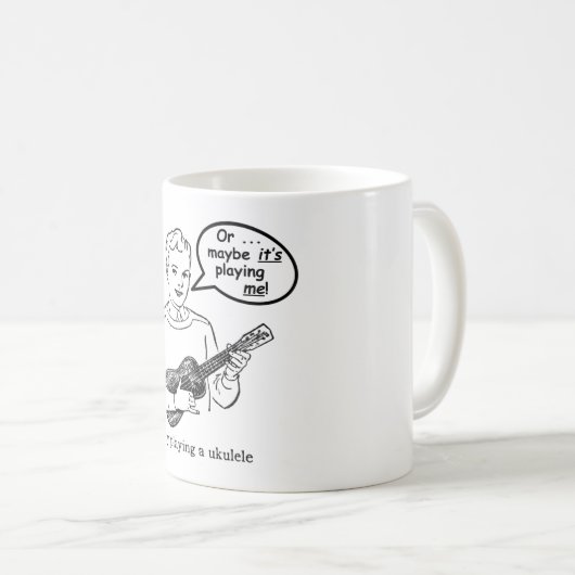 多分それは私を演じています(ウクレレ) コーヒーマグカップ (正面右)