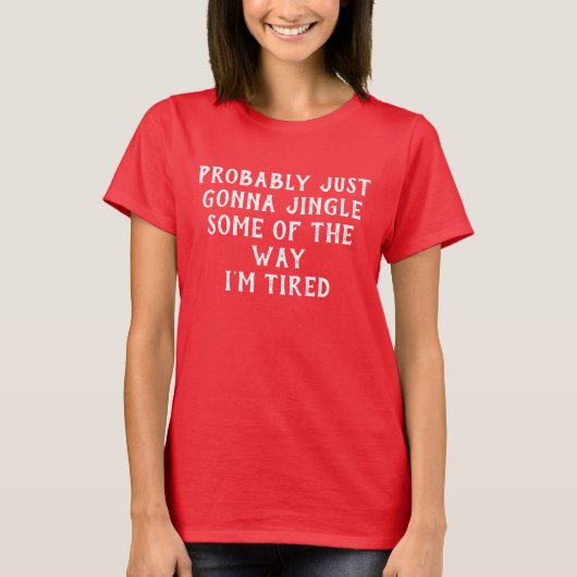 多分ただの面白いクリスマスのジングル Tシャツ (正面)