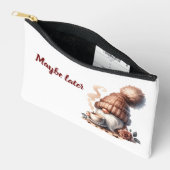 "多分もっと後"幸せな格言飲みコーヒー アクセサリーポーチ (見開き)