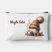 "多分もっと後"幸せな格言飲みコーヒー アクセサリーポーチ (正面)