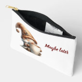 "多分もっと後"幸せな格言飲みコーヒー アクセサリーポーチ (見開き)