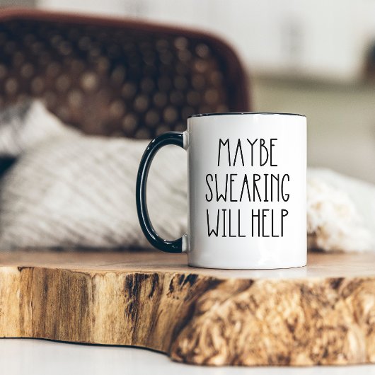 多分ウィル救済ミニマルはっきりしたタイポグラフィ ツートーンマグカップ