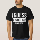 多分ゲイじゃない新郎の仲間たち Tシャツ (正面)