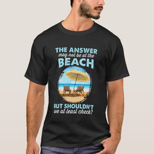 多分ビーチではダメって言う Funny Tシャツ (正面)