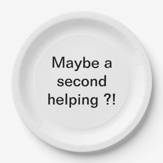 多分救済秒?! ペーパープレート (正面)