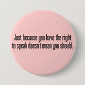 多分時々締まることを試みるべきです 缶バッジ (正面)