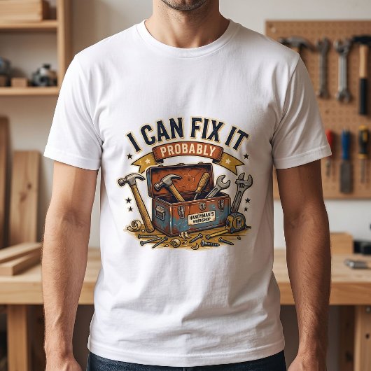 多分直せる – 面白い日曜大工の職人さん Tシャツ