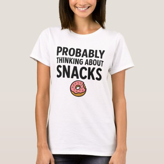 多分考える軽食について Tシャツ (正面)