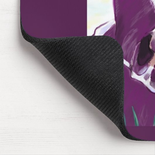 多分飛行を熟視している紫色牛かなり マウスパッド (コーナー)