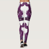 多分飛行を熟視している紫色牛かなり レギンス (裏面)