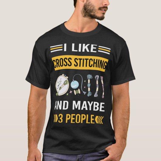 多分3人がクロステッチング Tシャツ (正面)