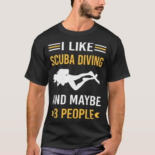 多分3人スキューバダイビングダイバー Tシャツ (正面)