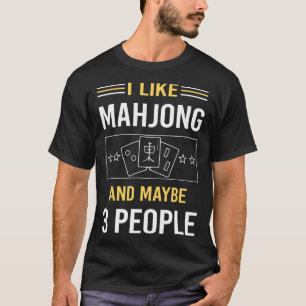 多分3人マジョンマージャン麻雀Mah Jog Tシャツ
