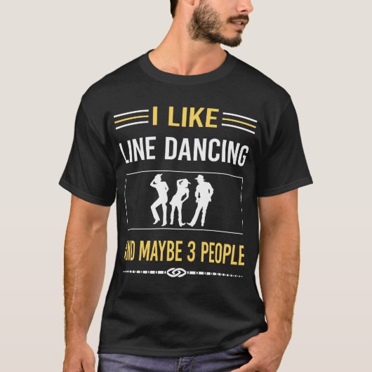 多分3人ライン踊りダンスダンサー Tシャツ (正面)