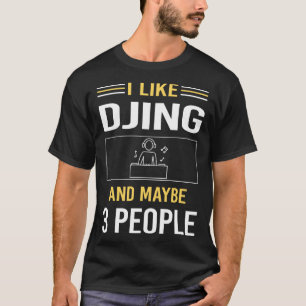 多分3人Djing DJディスクジョッキーDeejay Tシャツ