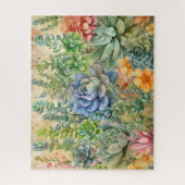 多品種の多肉植物 ジグソーパズル (縦)