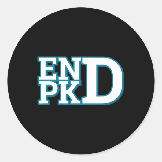 多嚢胞性腎疾患認識度終了Pkd戦い ラウンドシール (正面)