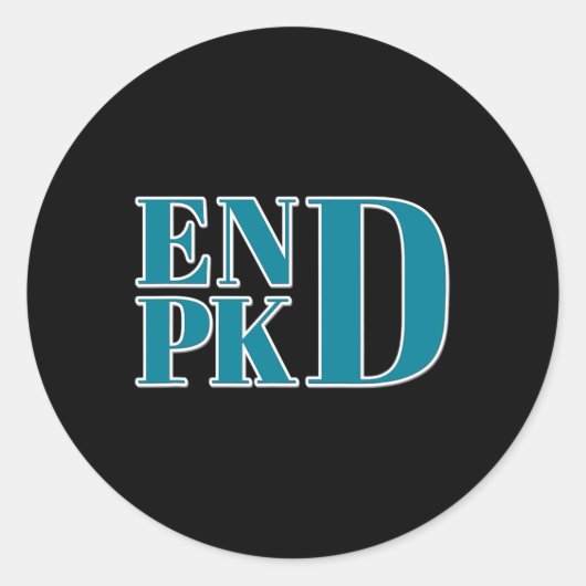多嚢胞性腎疾患認識度終了Pkd戦い ラウンドシール (正面)