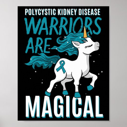多嚢胞性腎疾患Pckd Pkd Unicorn Awarene ポスター (正面)