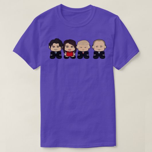 多国籍サイドアイポリティコボット玩具ロボット Tシャツ (デザイン正面)