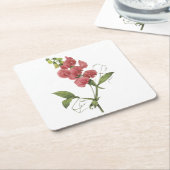 多年生のスイートピーby Redote スクエアペーパーコースター (アングル)