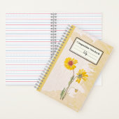 多年生ガイラディア花パーソナライズされた房 ノートブック (内側)