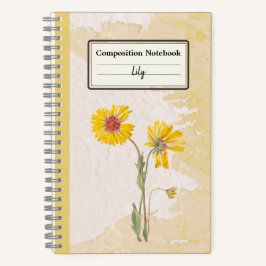 多年生ガイラディア花パーソナライズされた房 ノートブック