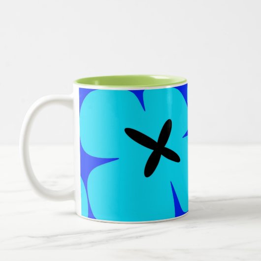 多彩ではっきりしたで写実的な花のCaféOlé 11oz。 マグ (左)