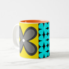 多彩ではっきりしたで写実的な花のCaféOlé 11oz。 マグ