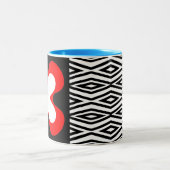 多彩ではっきりしたで写実的な花のCaféOlé 11oz。 マグ (中央)