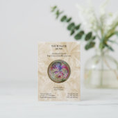 多彩で抽象的な泡曼荼羅 名刺 (スタンド正面)