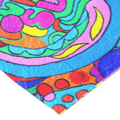 多彩で素晴しい平和および愛 ショートテーブルランナー (コーナー)