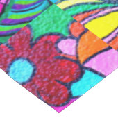 多彩で素晴しい平和および愛 テーブルクロス (アングル)