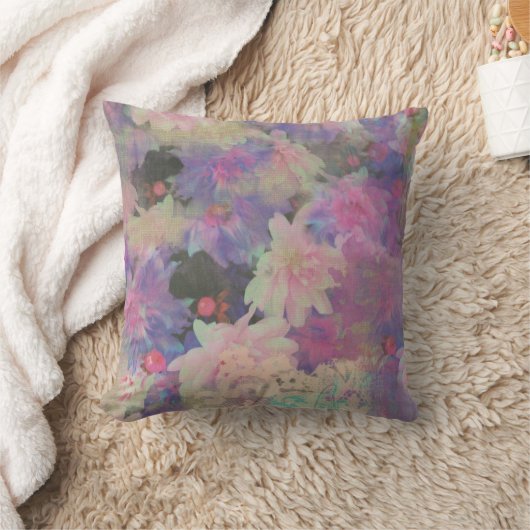 多彩で美しい花の装飾的な枕 クッション (ブランケット)