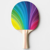 多彩で輝くな虹 卓球ラケット (正面)