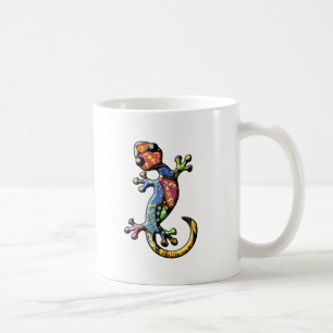 多彩なさらさの登山のヤモリのトカゲ コーヒーマグカップ