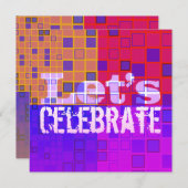 多彩なすべてのパーティの招待状を祝おう 招待状 (正面/裏面)