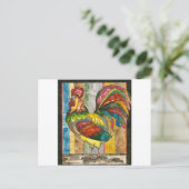 多彩なオンドリ ポストカード (スタンド正面)