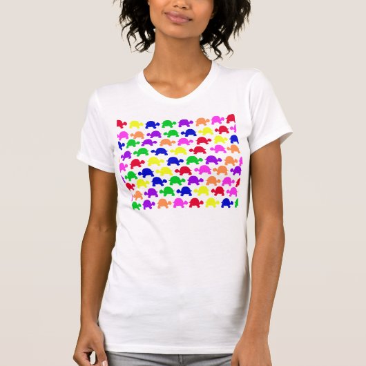 多彩なカメの多く Tシャツ (正面)