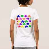 多彩なカメの多く Tシャツ (裏面)