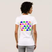 多彩なカメの多く Tシャツ (裏面フル)