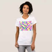多彩なカメの多く Tシャツ (正面フル)