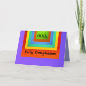 多彩なカード- Feliz Cumpleaños - カード (正面)