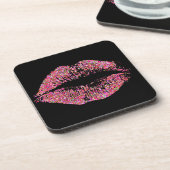 多彩なグリッターの唇#4 コースター (左側)