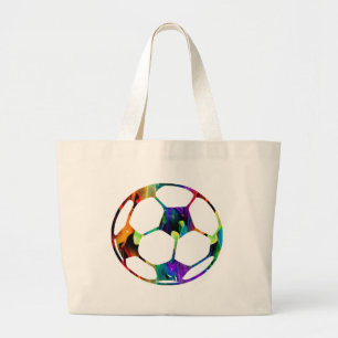 多彩なサッカーボールプロダクト ラージトートバッグ