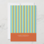 多彩なジャングルのキリンのベビーシャワー招待状 招待状 (裏面)