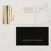 多彩なストライプの粋でモダンな小児科の医者 予約カード (正面/裏面)