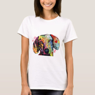 多彩なダックスフントの芸術 Tシャツ
