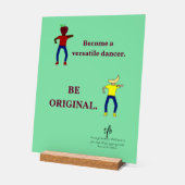 多彩なダンサーになるライトシーグリーン アクリルサイン (傾斜)