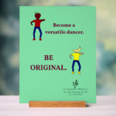 多彩なダンサーになるライトシーグリーン アクリルサイン (ニュートラル)